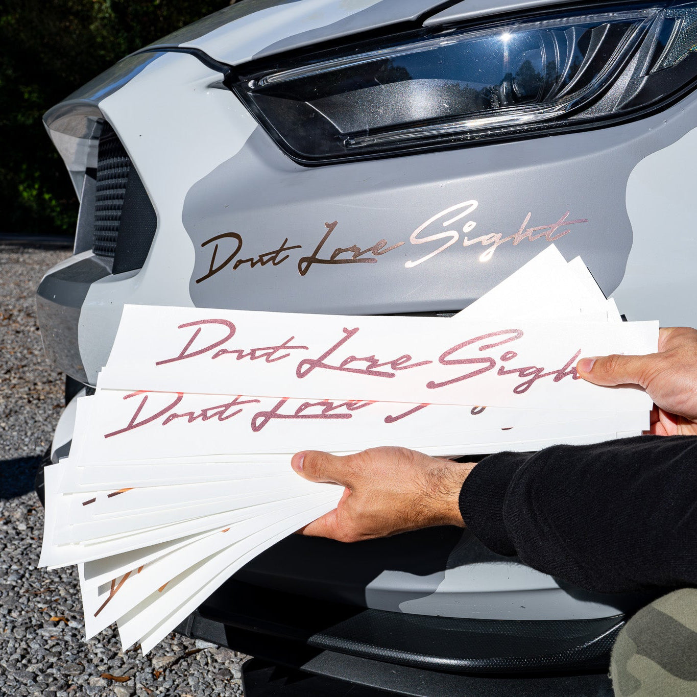 Large Rose Gold Chrome 'Signature' Decal