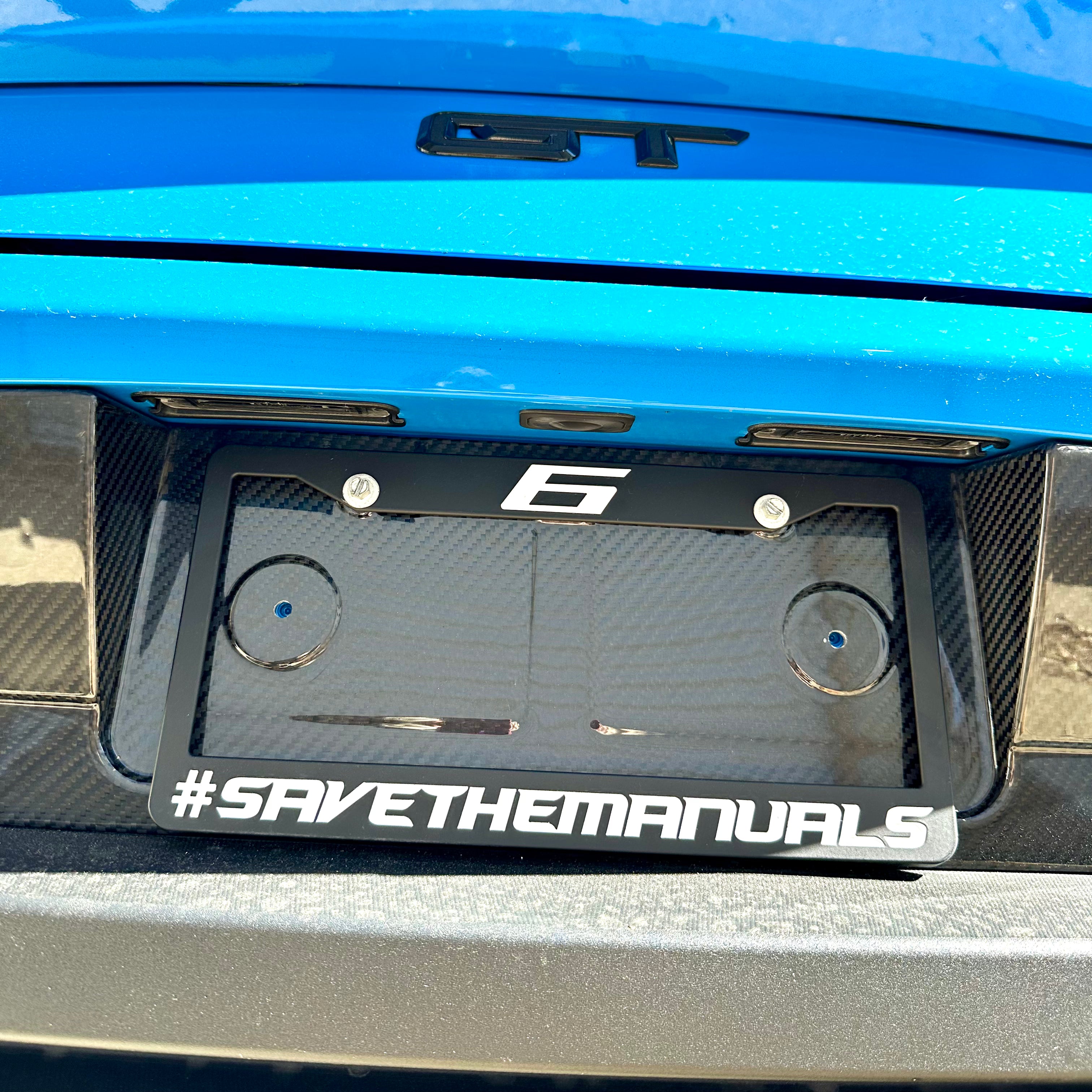 '#SaveTheManuals' License Plate Frame