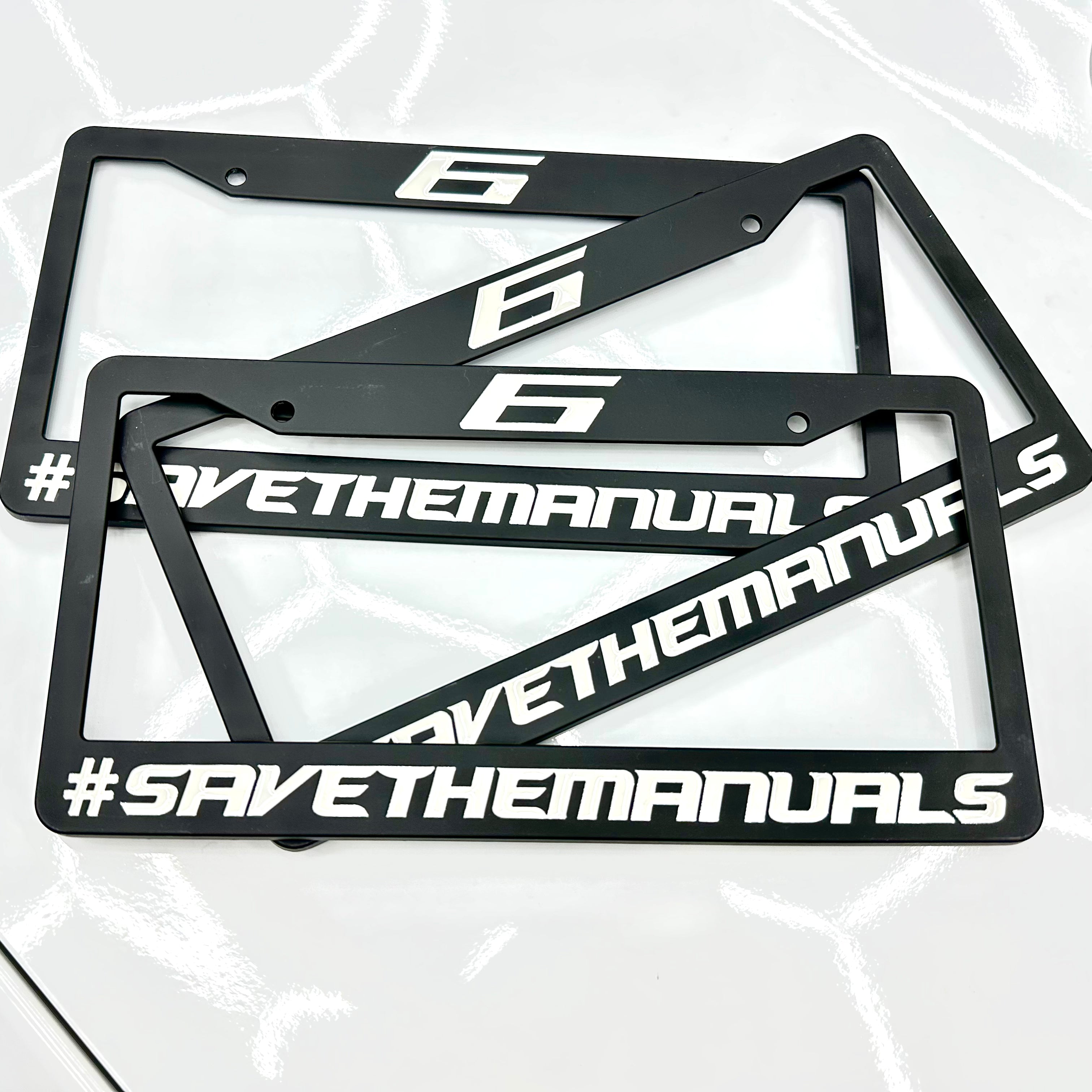 '#SaveTheManuals' License Plate Frame